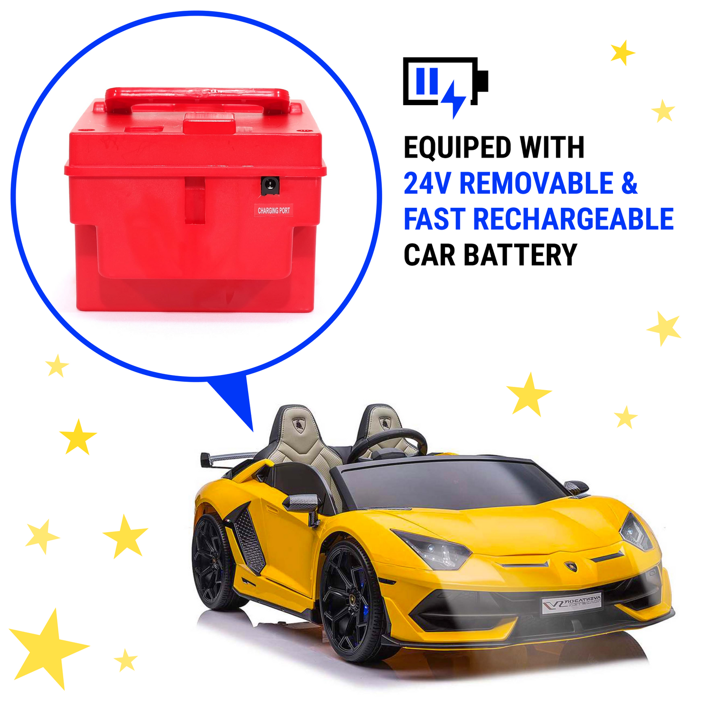 Extra 24V Battery For Lamborghini Double Play Time