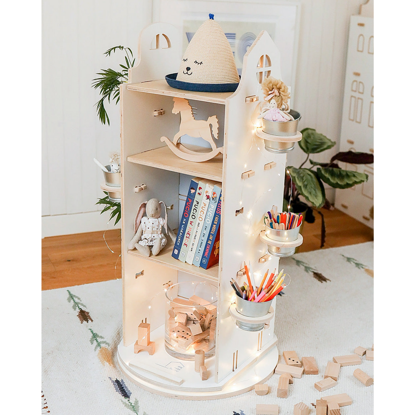 360° Cottage Bookstand White Wood