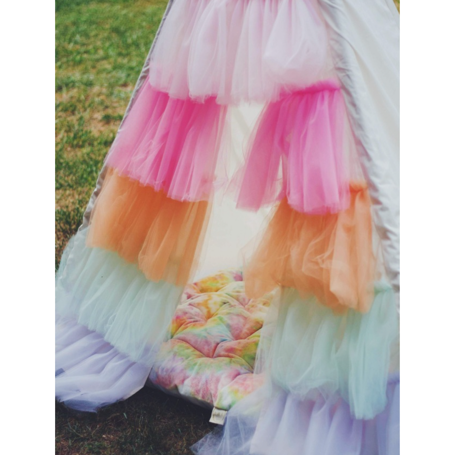 The Rainbow Tulle Play Tent