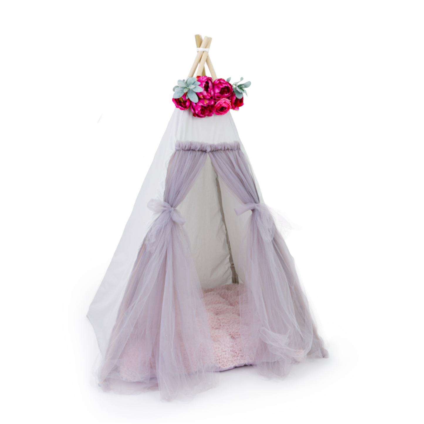 The Gray Tulle Play Tent