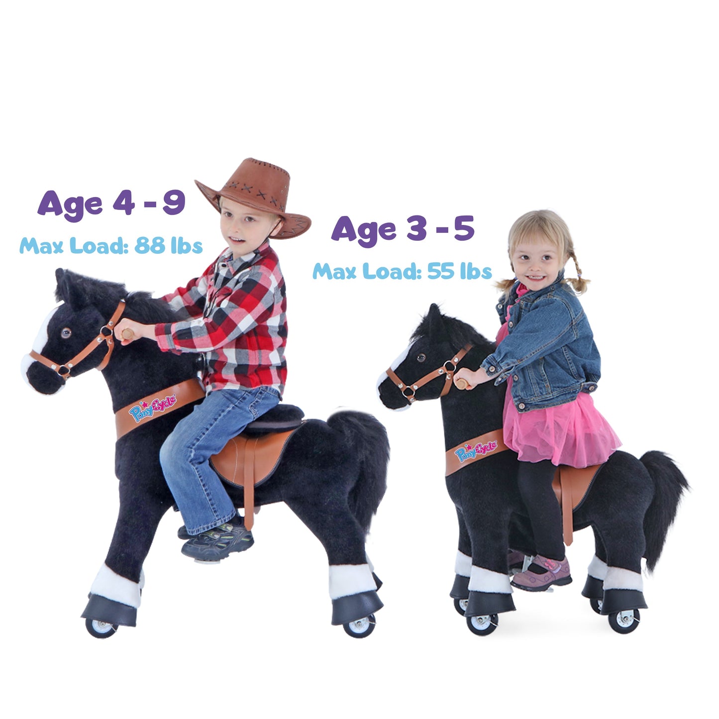 Black Horse Ride On Toy