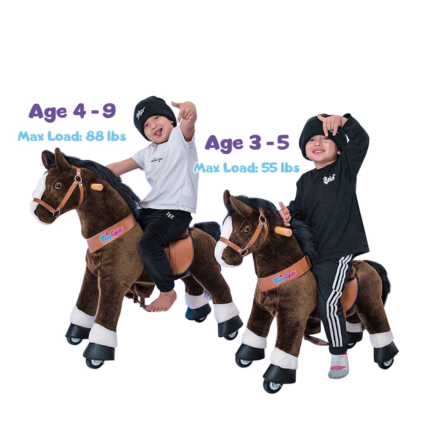 Dark Brown Horse Ride On Toy