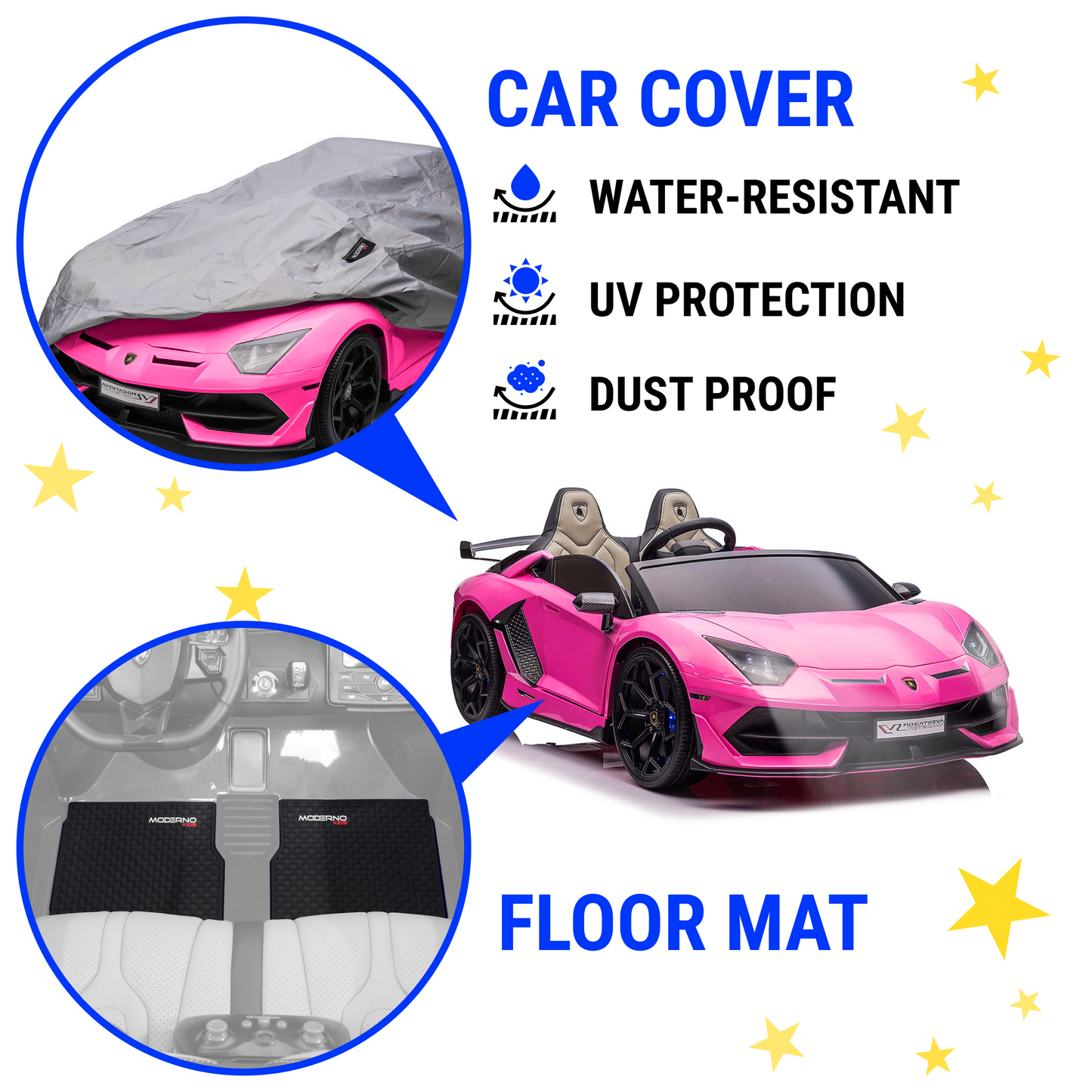 Two Seater Lamborghini Avantador 24V Kids Car In Pink