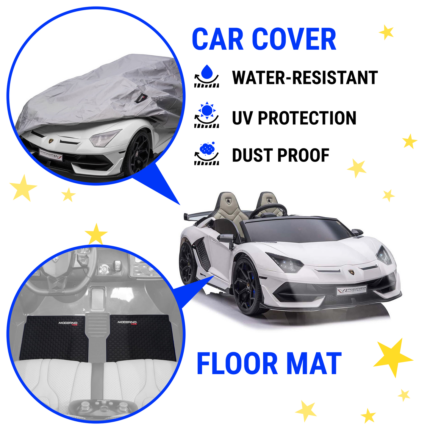 Two Seater Lamborghini Avantador 24V In White