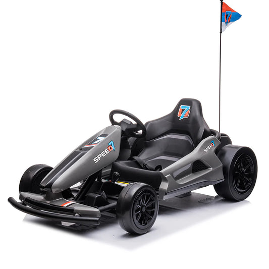 Kids 3.0 Electric 24V Go-Kart with DRIFT Function in Gray