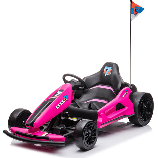 Kids 3.0 Electric 24V Go-Kart with DRIFT Function in Pink