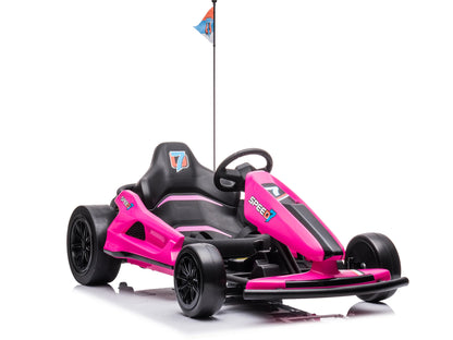 Kids 3.0 Electric 24V Go-Kart with DRIFT Function in Pink
