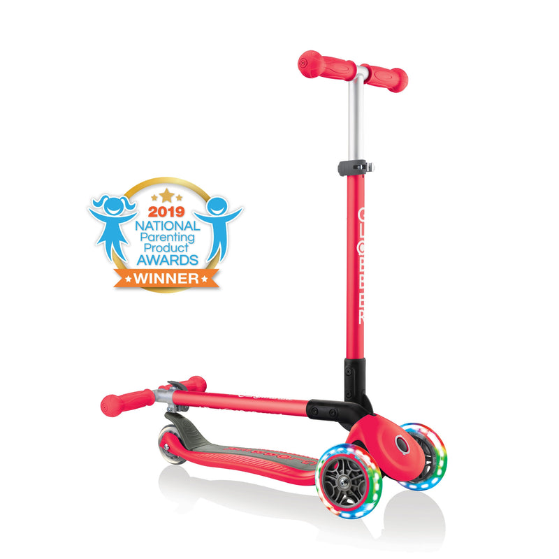 Kids Scooter Primo Foldable Lights in Red