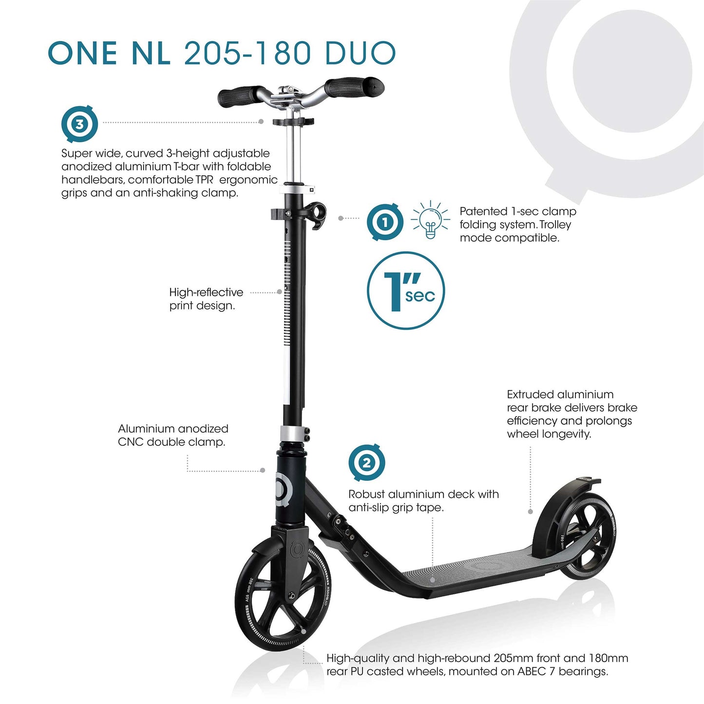 Scooter One NL 205-180 Duo in Grey
