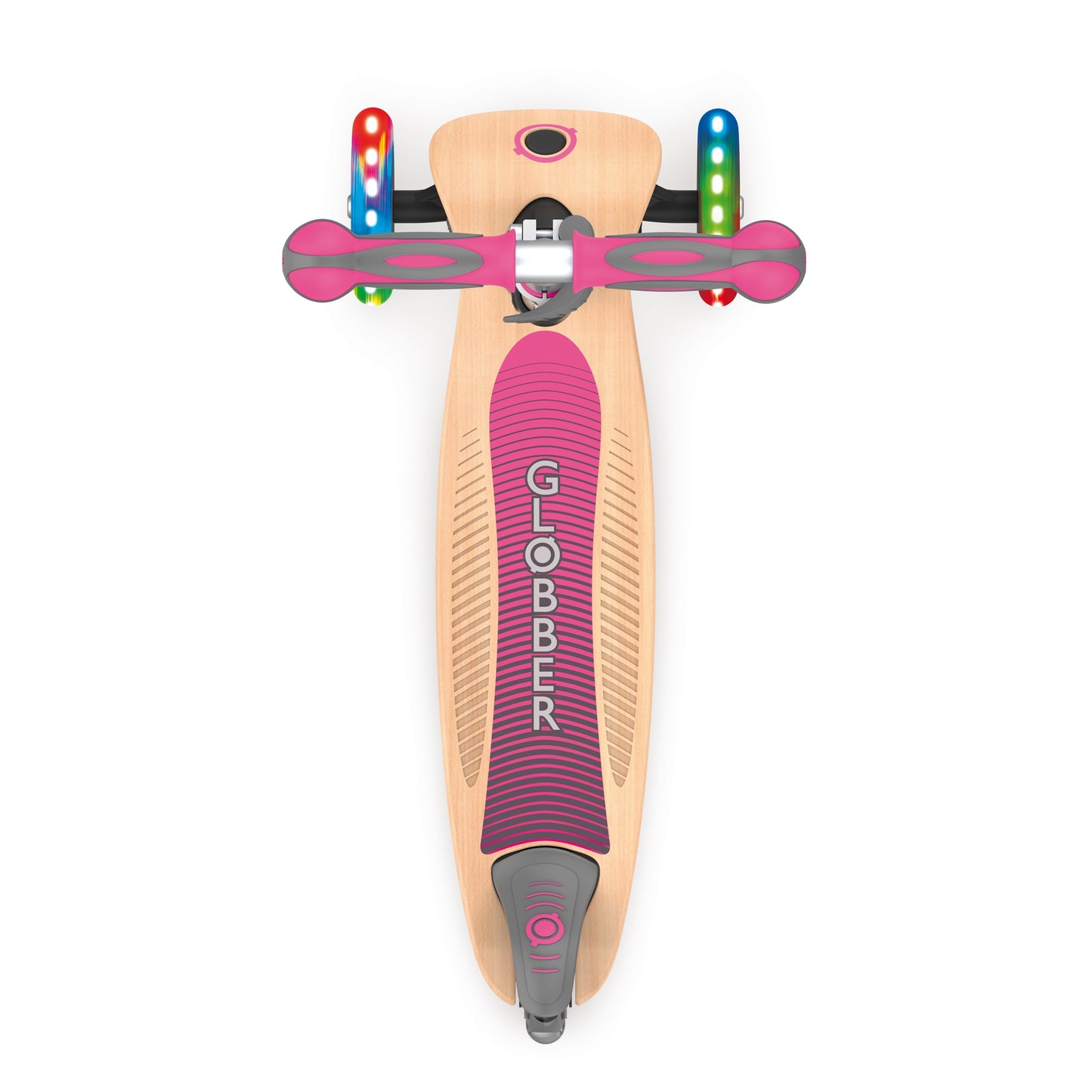 Kids Scooter Primo Foldable Wood Lights in Pink