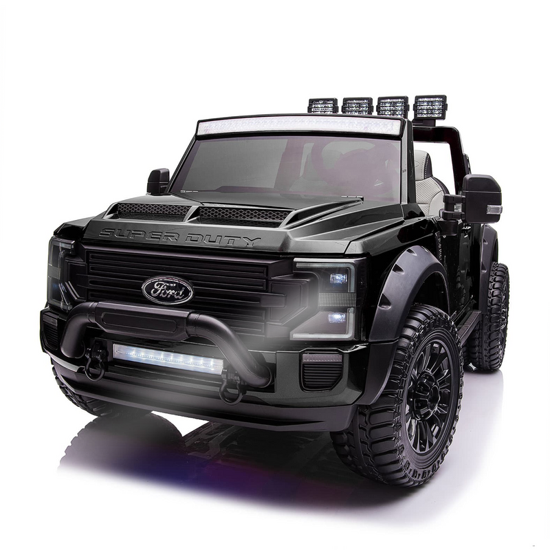 Ford F450 24V Two Seater Kids Electric Vehicle Truck In Black