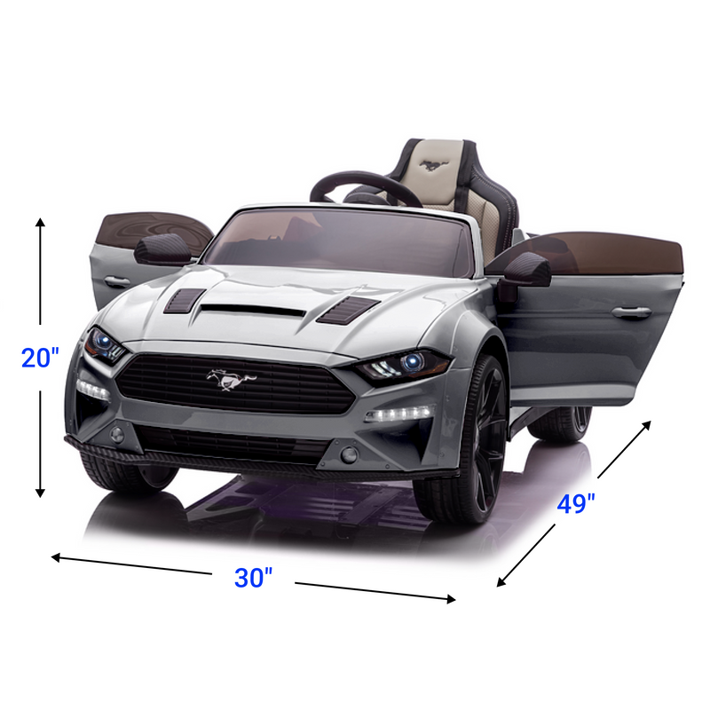 Ford Mustang 24V Kids Electric Ride On Car In Gray