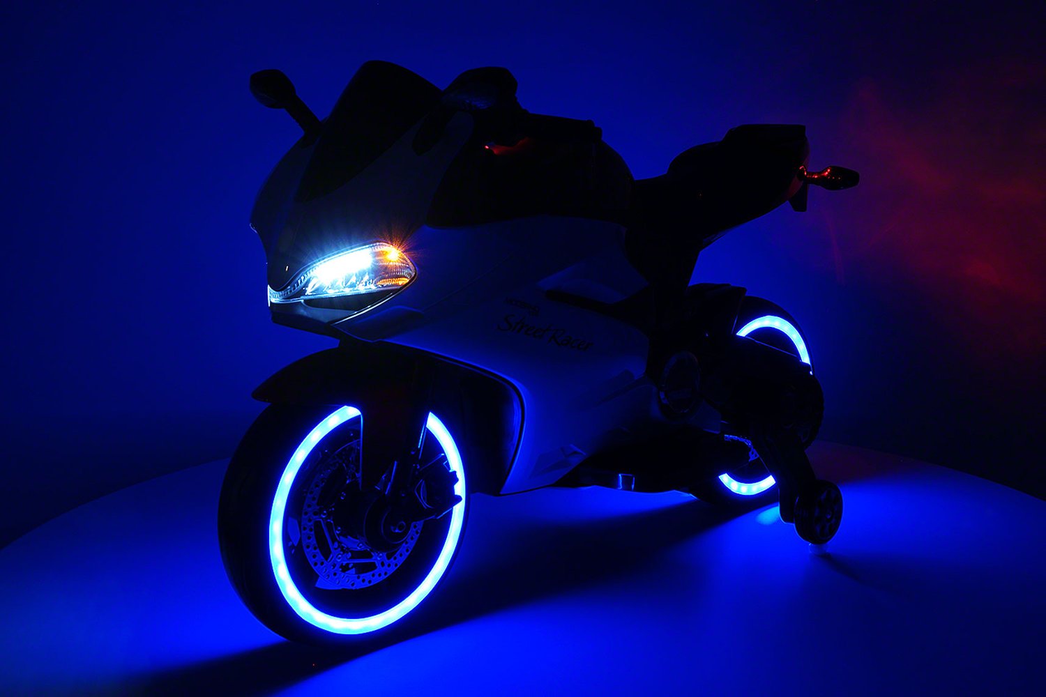 Blue Electric 12-Volt Motorcycle Ride On Toy For Kids - Jay Goodys