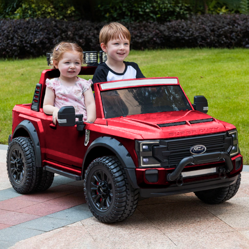 Ford F450 24V Two Seater Kids Electric Vehicle Truck In Red